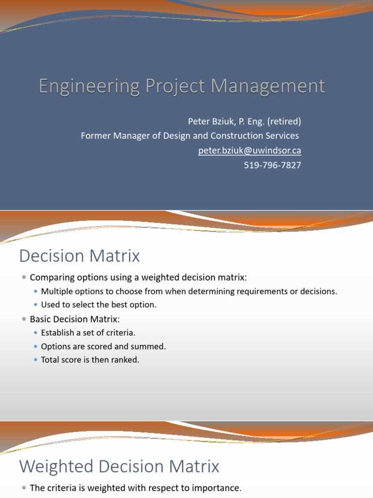 Weighted Decision Matrix Explained | PDF