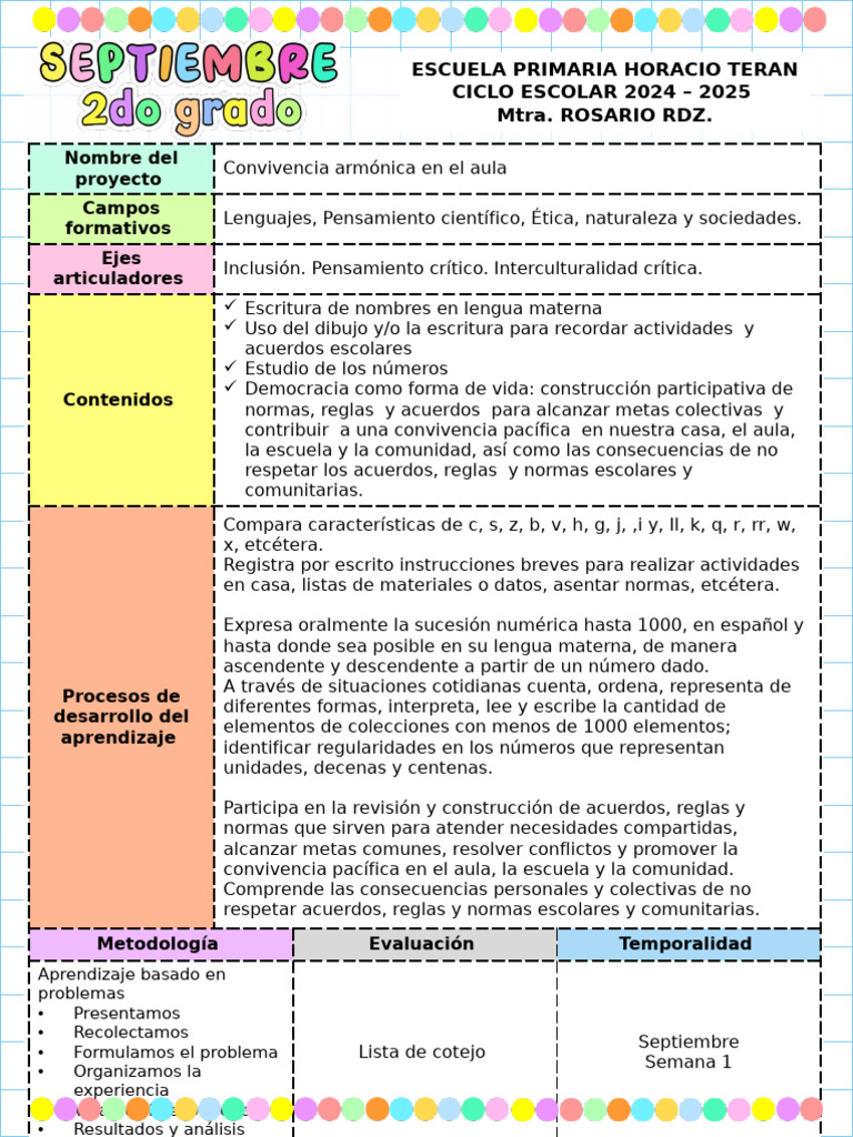 Convivencia Armónica en el Aula | PDF | Escuelas | Salón de clases