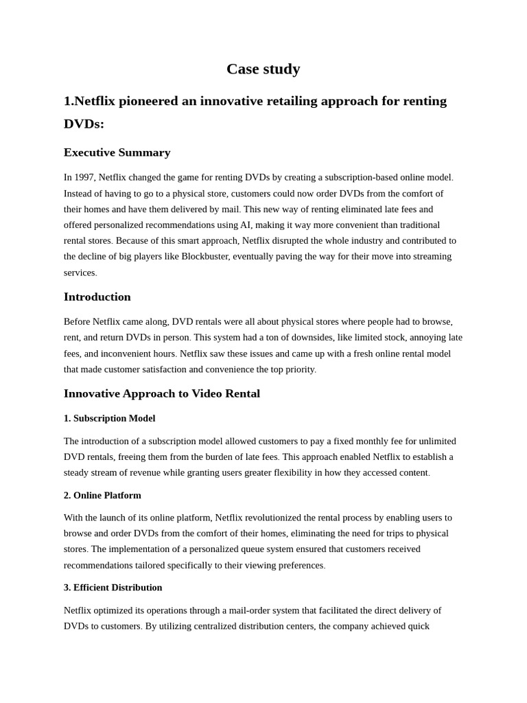 Case Study | PDF | Retail | Big Box Store