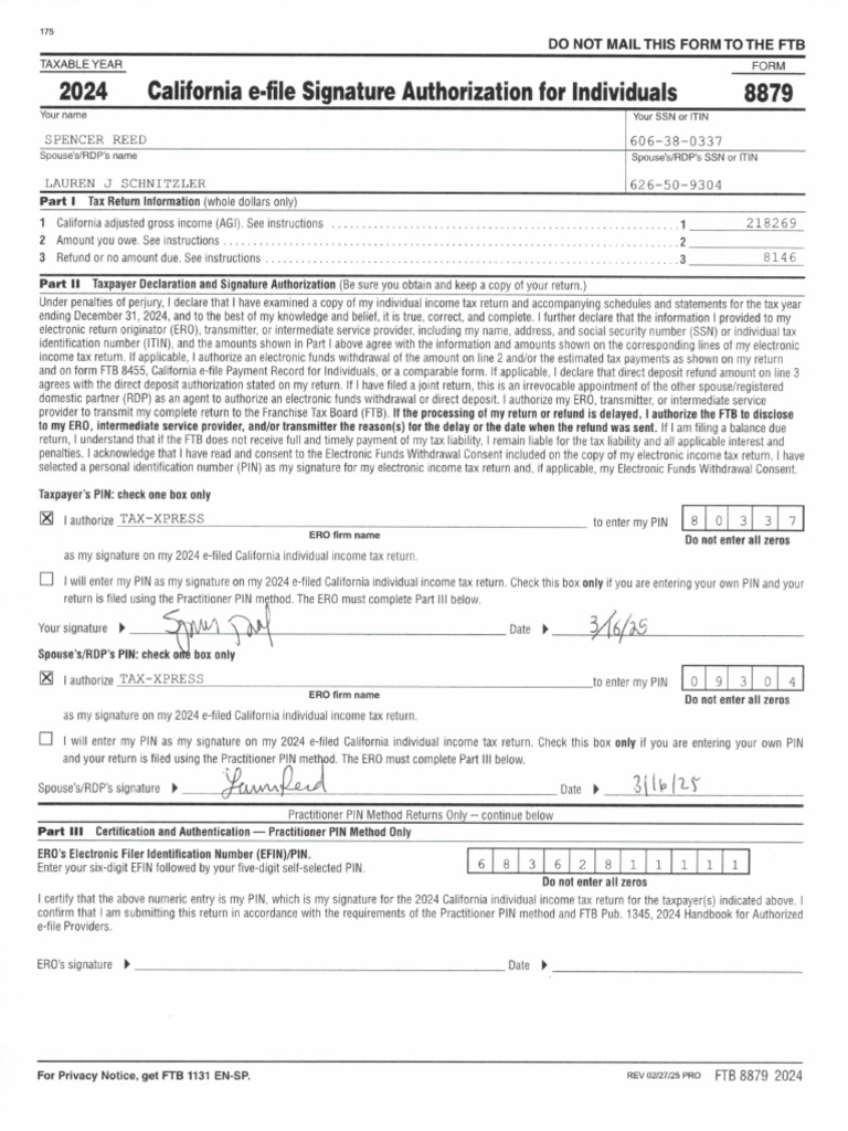 Signed 2024 Tax Doc 2 | PDF