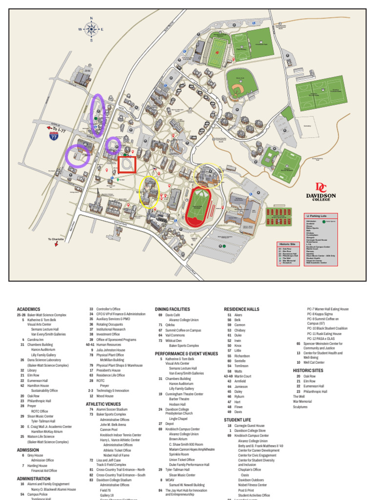 Davidson College Campus Map Overview | PDF