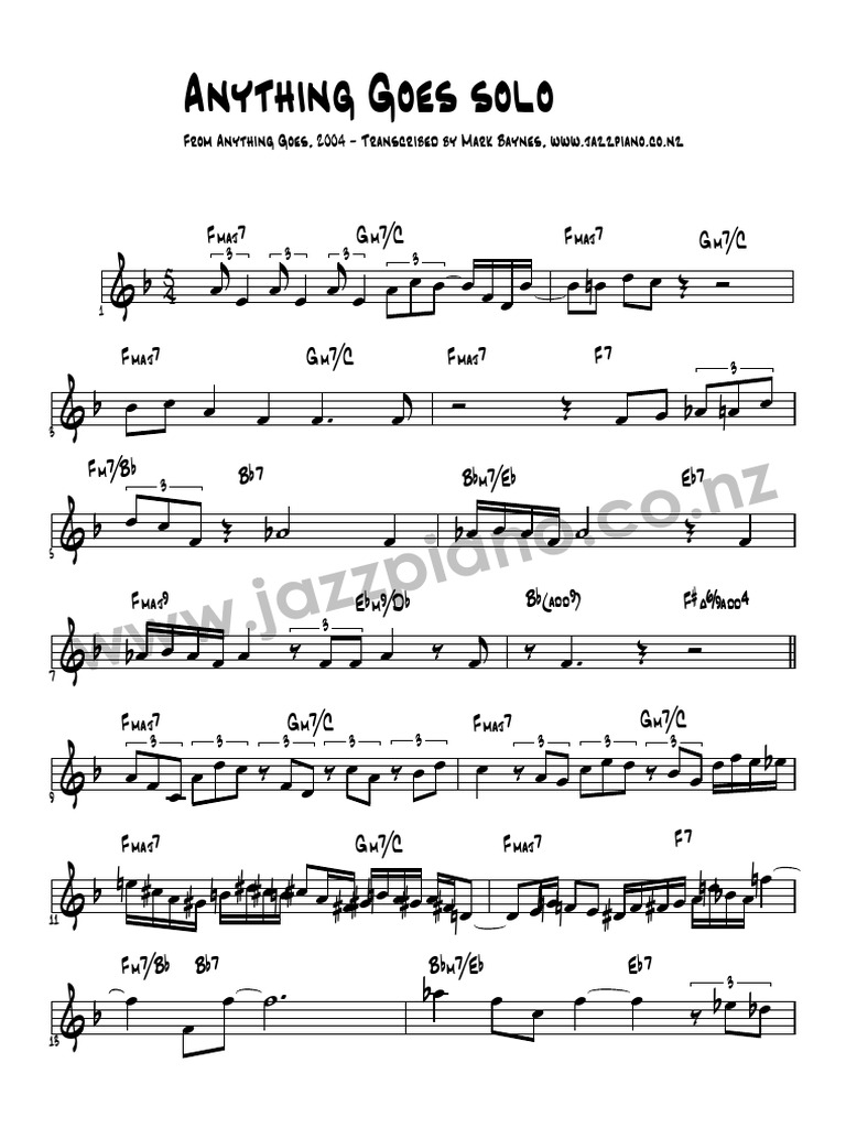 Anything Goes Solo-Unlocked | PDF