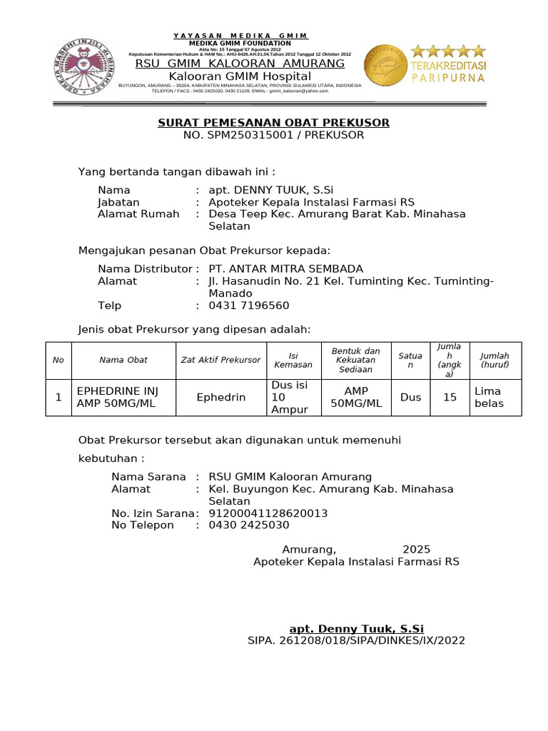 Spm250315001 Prekursor Ams | PDF
