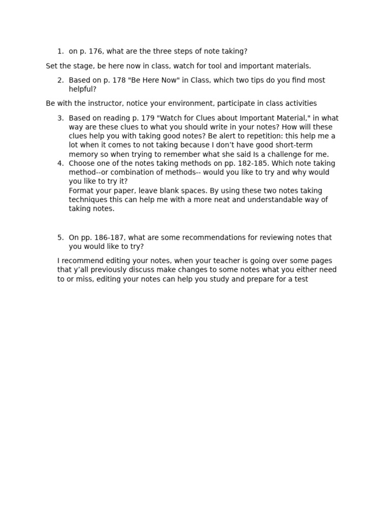 note taking | PDF
