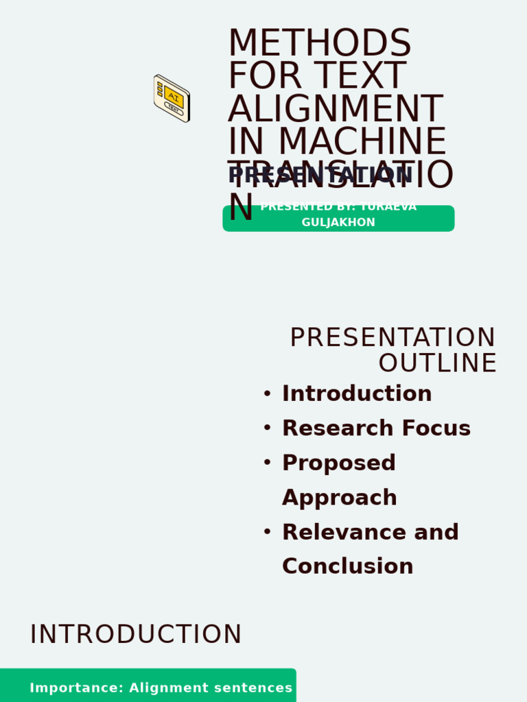 Text Alignment Methods in MT | PDF