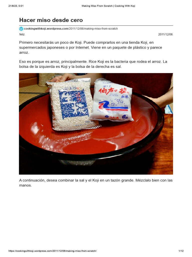 Making Miso From Scratch _ Cooking With Koji | PDF | Alimentos