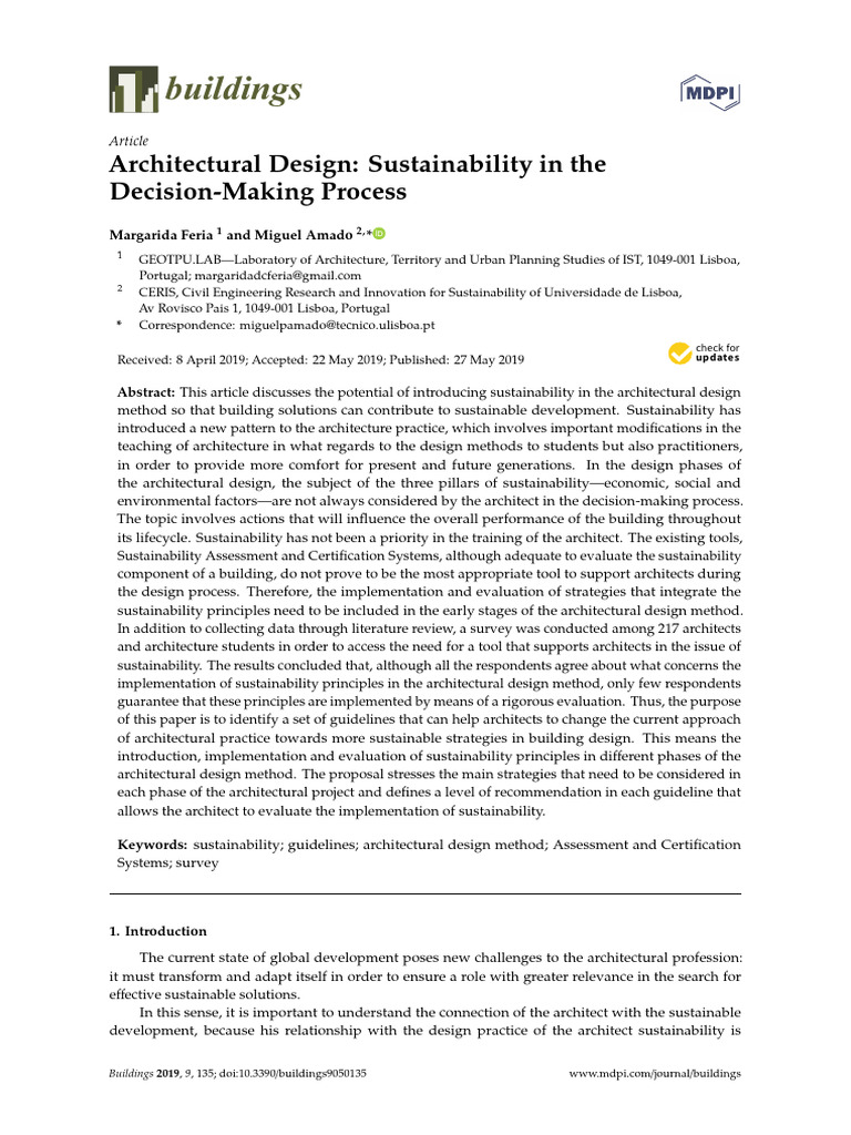 Sustainable Architecture Design Guidelines | PDF | Sustainability ...