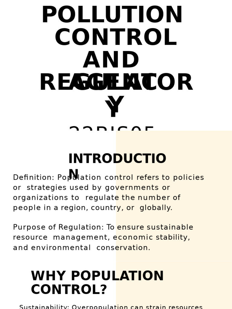 polluTION Control and Agency | PDF | Sustainability | Policy