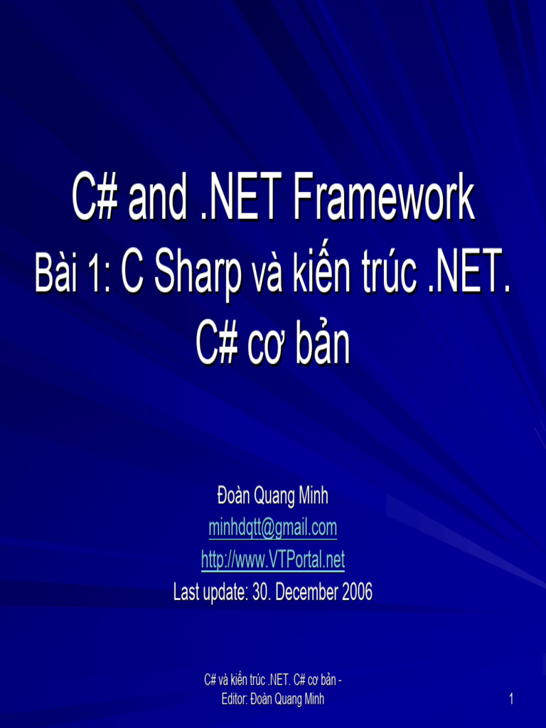 C and Net Framework | PDF