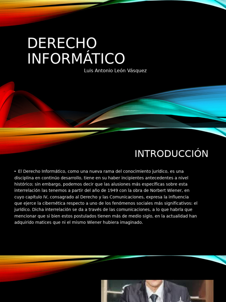 Derecho Informático: Conceptos y Clases | PDF | Informática