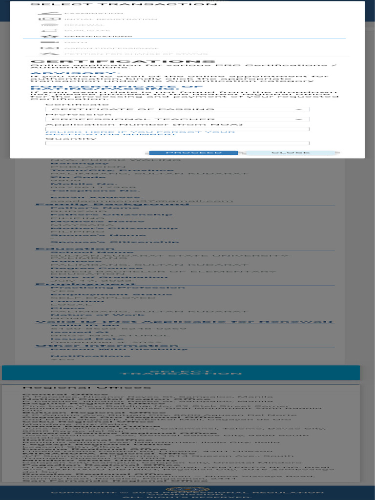 LERIS Professional Regulation Commission | PDF | Philippines