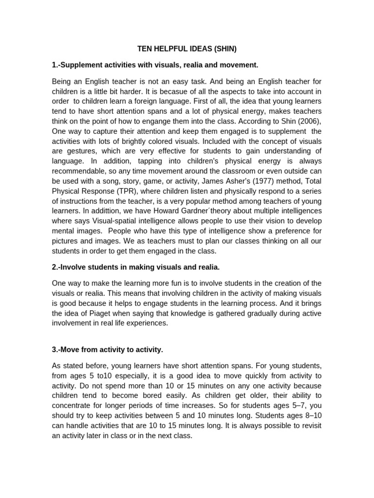 Engaging Strategies for Teaching Young Learners | PDF | Teachers | Learning