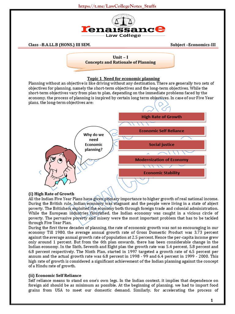 Economic Planning in India: Objectives | PDF | Economic Growth | Poverty