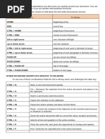 Word Shortcut Cheat Sheet | PDF