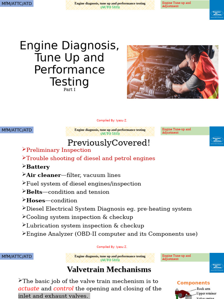 Engine Tune-Up: Diagnosis & Timing Adjustments | PDF | Engines ...