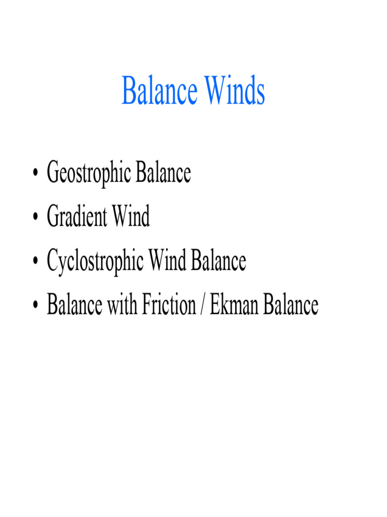 Cyclostrophic Wind Balance Explained | PDF | Atmosphere Of Earth ...