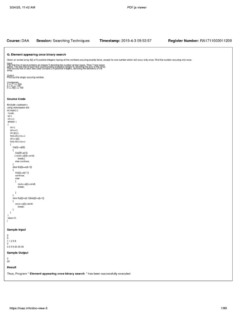 Daa Solution | PDF