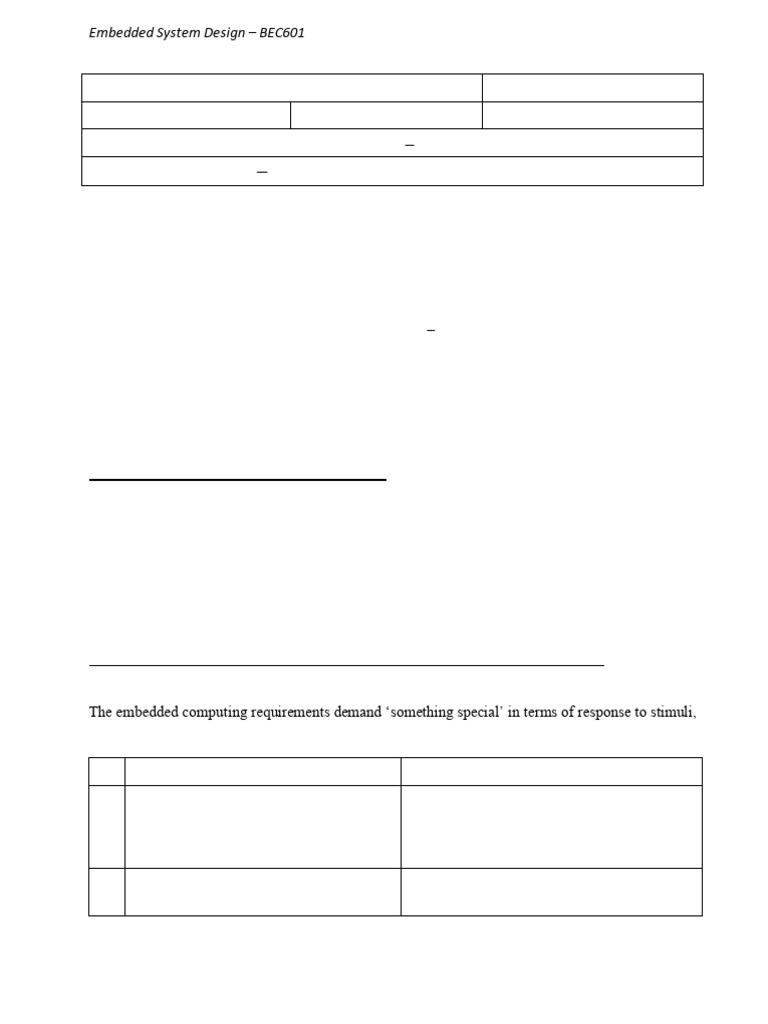 1) BEC601_ESD_Mod-1_Notes_6.3.25 | PDF | Microcontroller | Embedded System