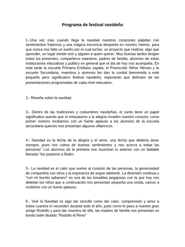 Festival Navideño Escolar 2023 | PDF | Navidad