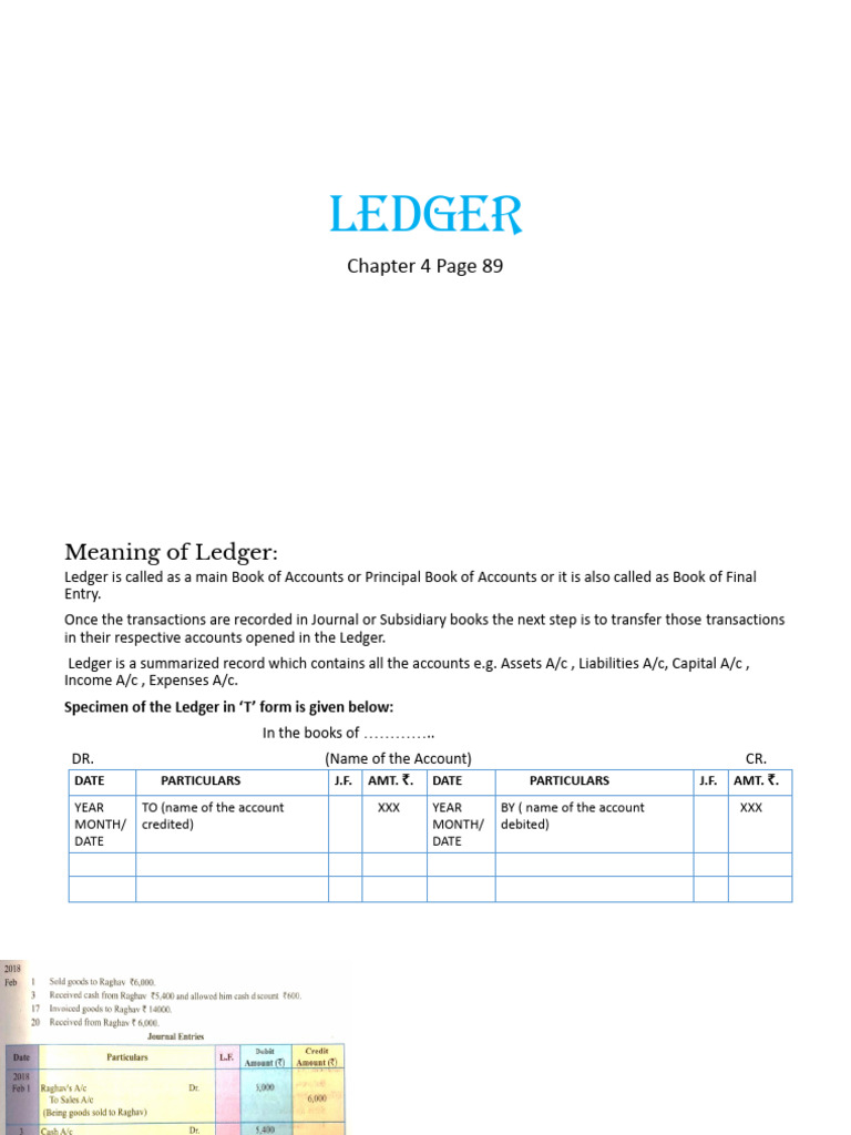 Ledger Overview and Examples | PDF | Debits And Credits | Money