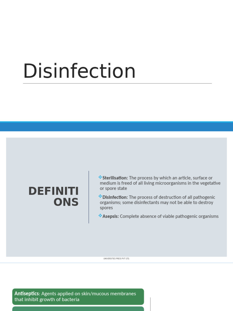 Disinfection and Sterilization Methods | PDF | Sterilization ...