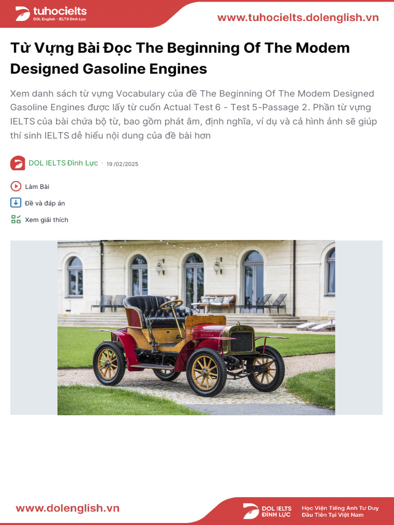 The Beginning of The Modem Designed Gasoline Engines | PDF