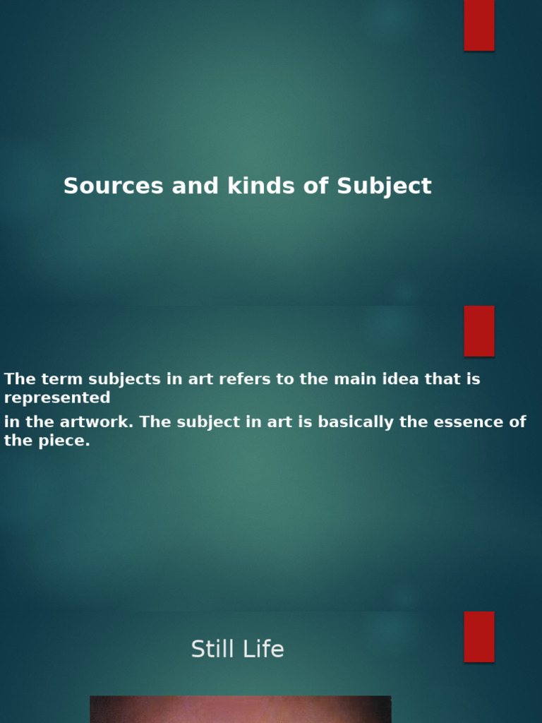 Art Subjects and Presentation Techniques | PDF | Abstract Art | Paintings