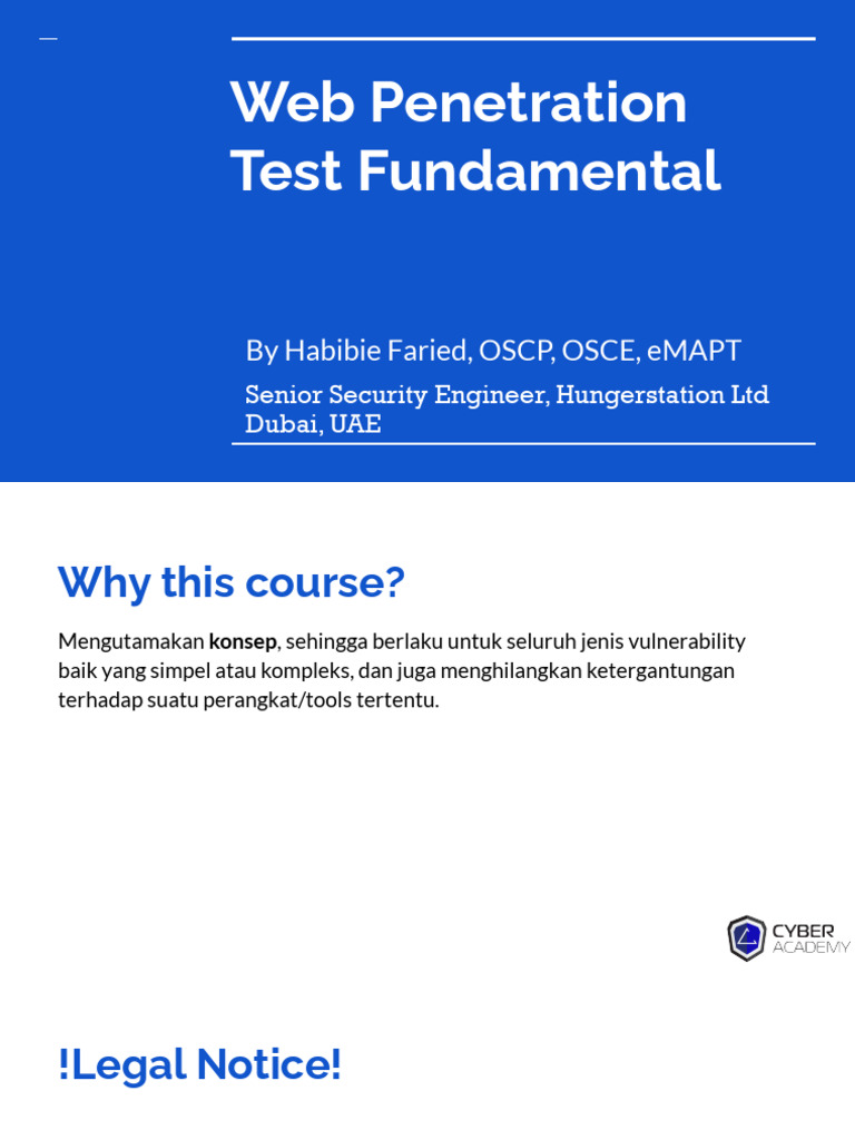 Panduan Pentest Web Dasar | PDF