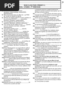 Pry4 Social Studies 3rd Term Exam