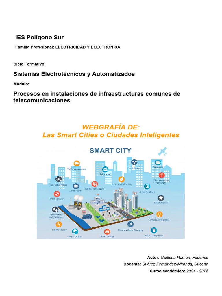 Webgrafía sobre Smart Cities | PDF