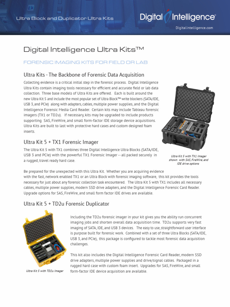 Ultra Kits for Forensic Data Acquisition | PDF | Usb | Solid State Drive