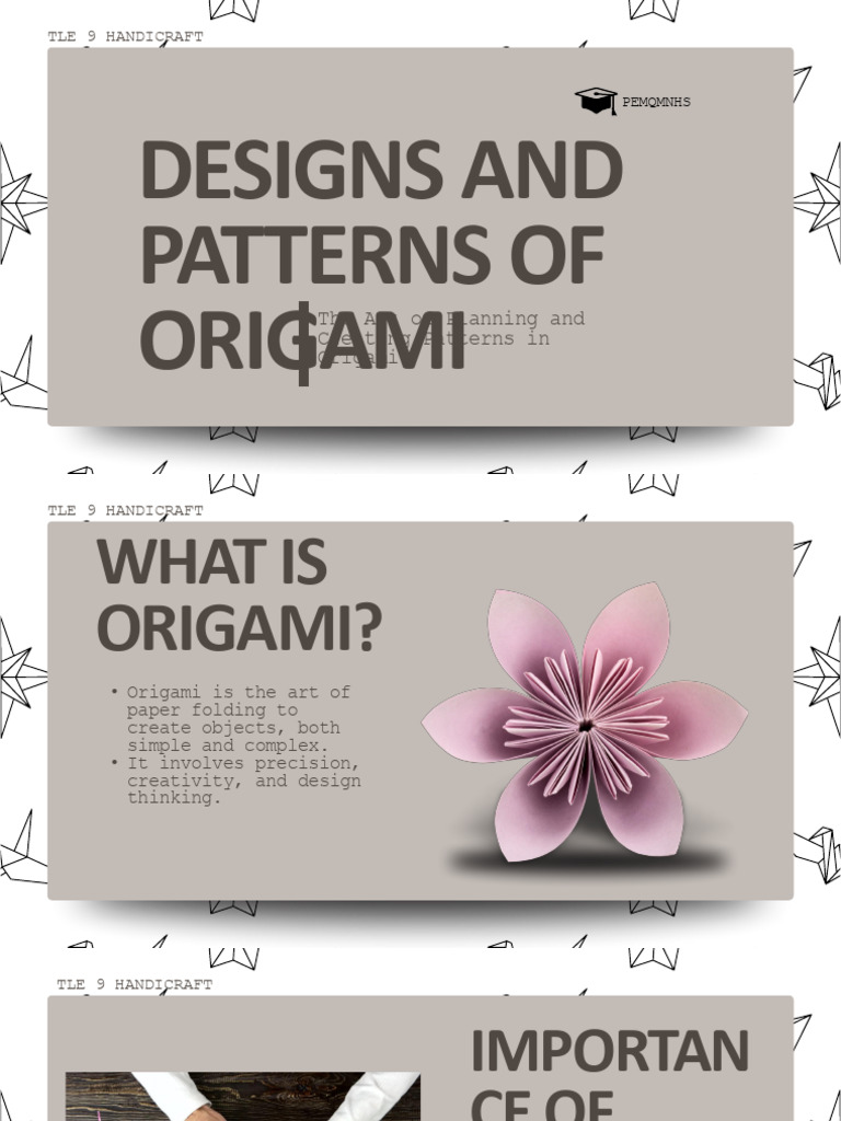 Designs and Patterns of Origami (1) | PDF | Origami | Design