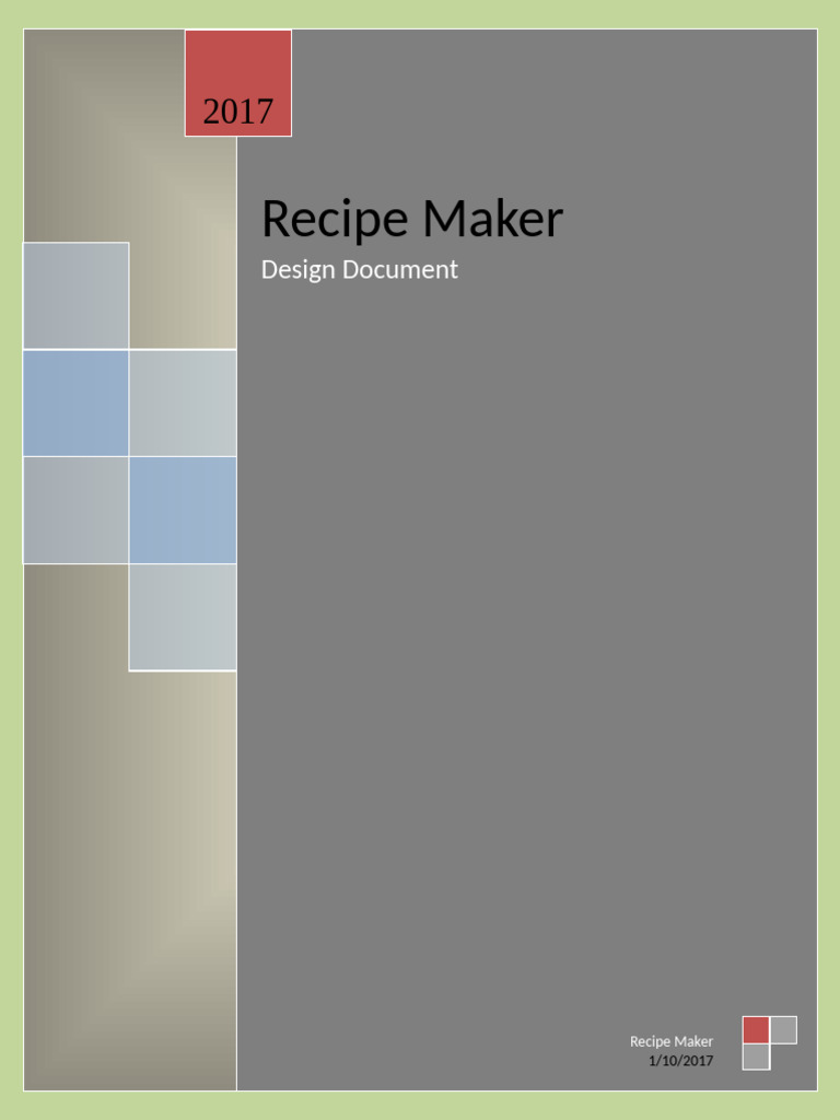 Recipe Maker Database Design Overview | PDF | System | Recipe