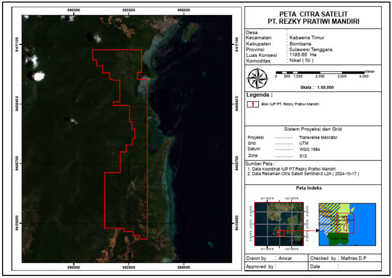 Peta Citra Satelit IUP Nikel Sulawesi | PDF
