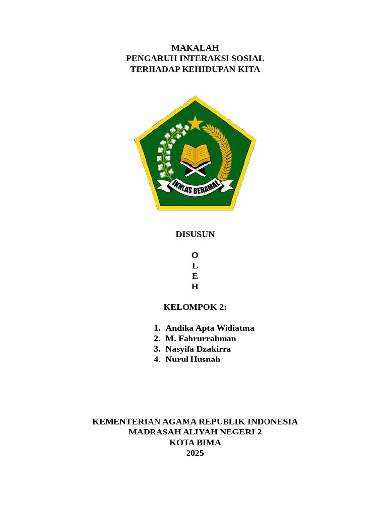 Pengaruh Interaksi Sosial dalam Kehidupan | PDF