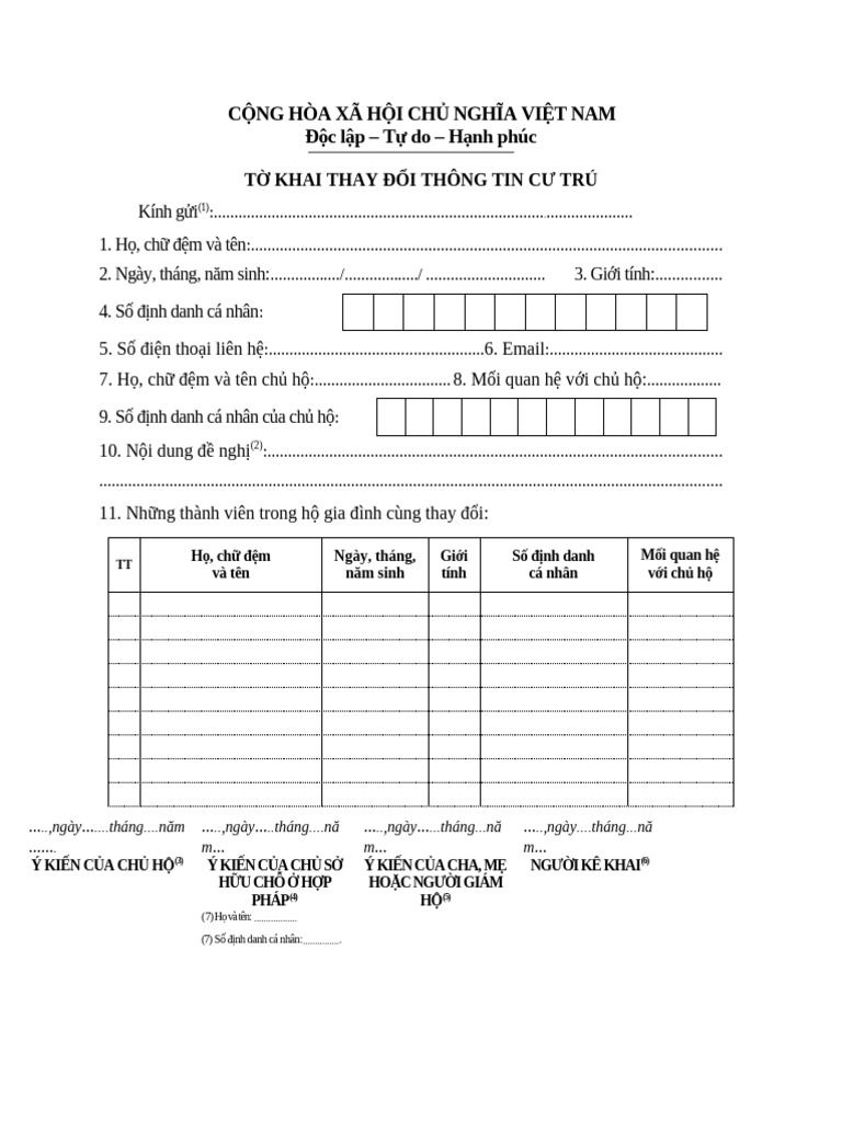 Mau To Khai Ct01 | PDF