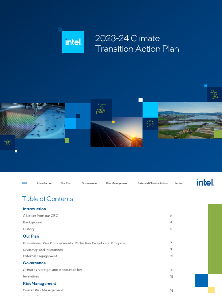 Intel Climate Action Plan 2023-24 | PDF | Climate Change Mitigation ...