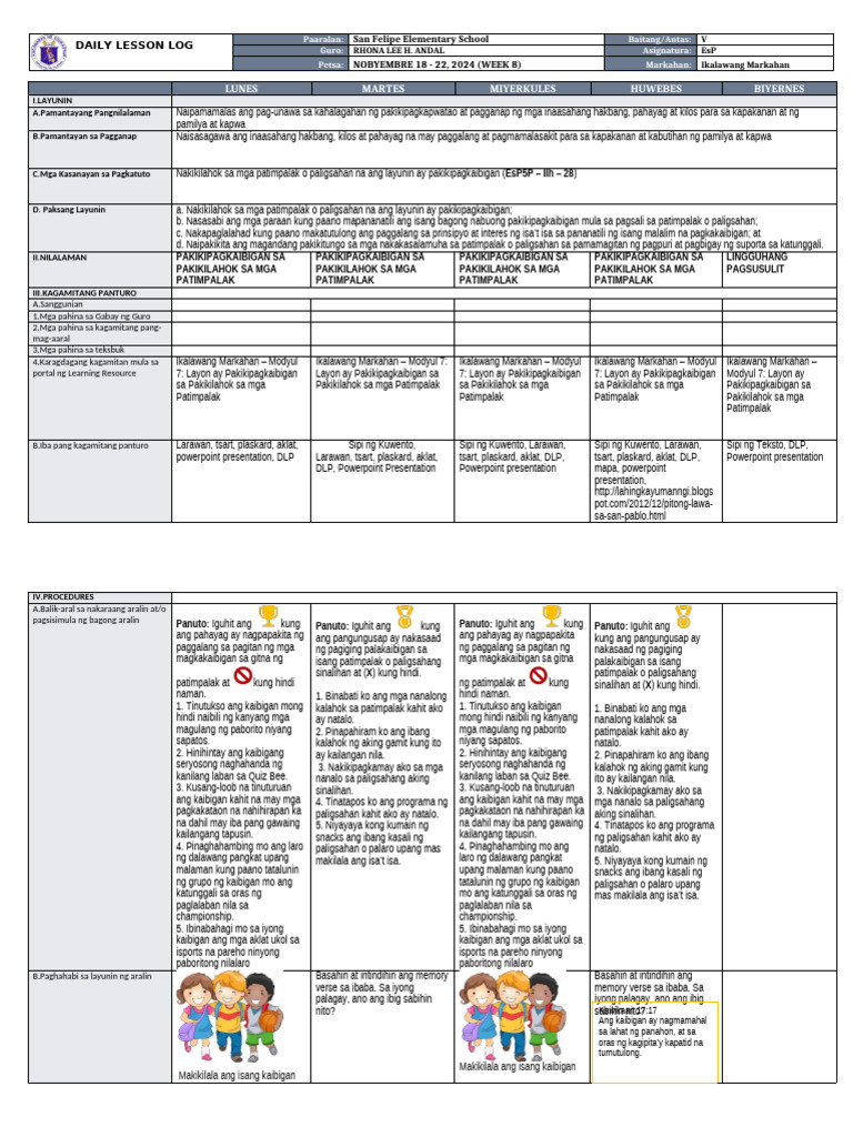 DLL - Esp 5 - Q2 - W8 | PDF