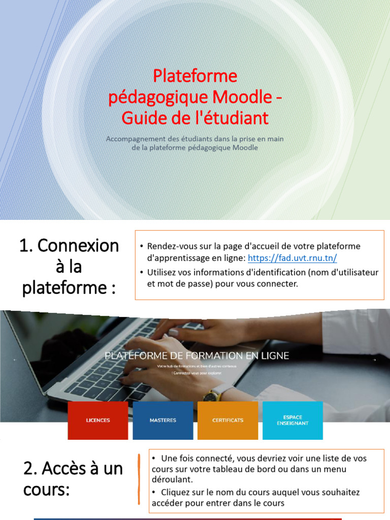Guide étudiant pour utiliser Moodle | PDF | Fichier informatique ...