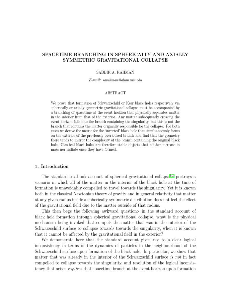 Spacetime Branching in Spherically and Axially Symmetric Gravitational ...