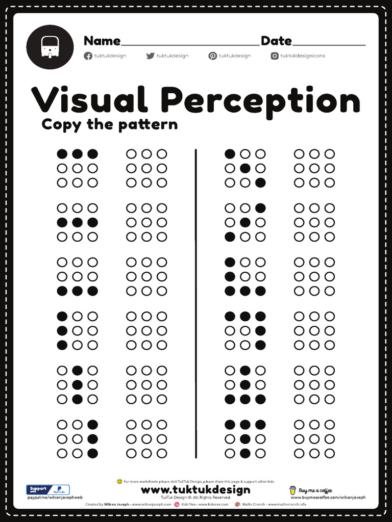 01 Visual Perceptual Skills Patterns | PDF