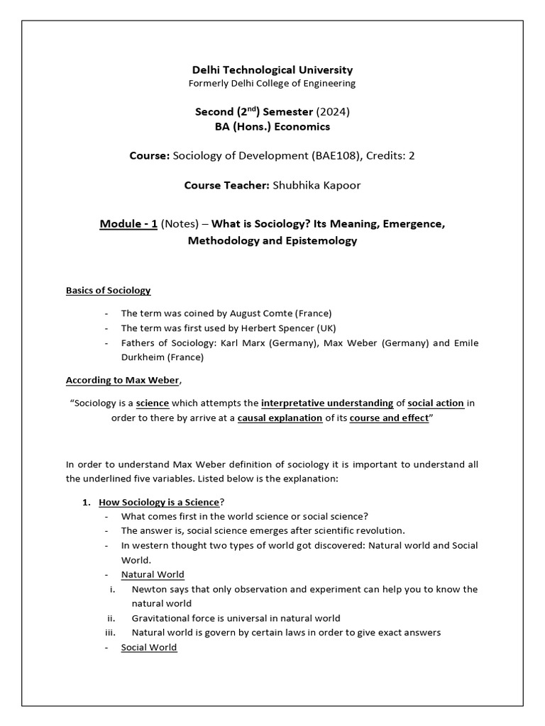 Understanding Sociology: Key Concepts | PDF | Sociology | Social Sciences