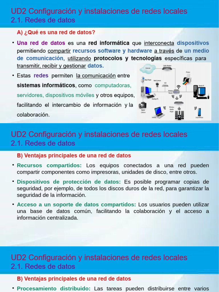 Configuración de Redes Locales y Tipos | PDF | Red de computadoras ...
