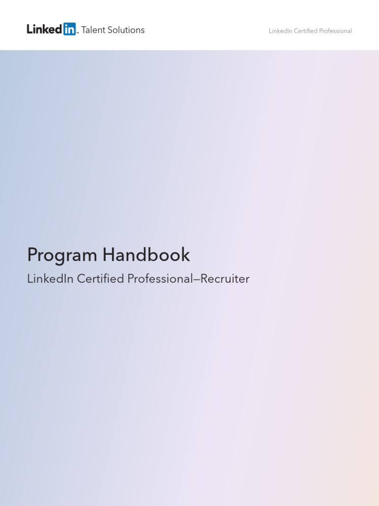 linkedin-certification-handbook-en-us-130919 | PDF | Recruitment ...