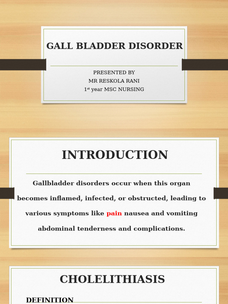Understanding Gallbladder Disorders | PDF | Gallbladder | Bile