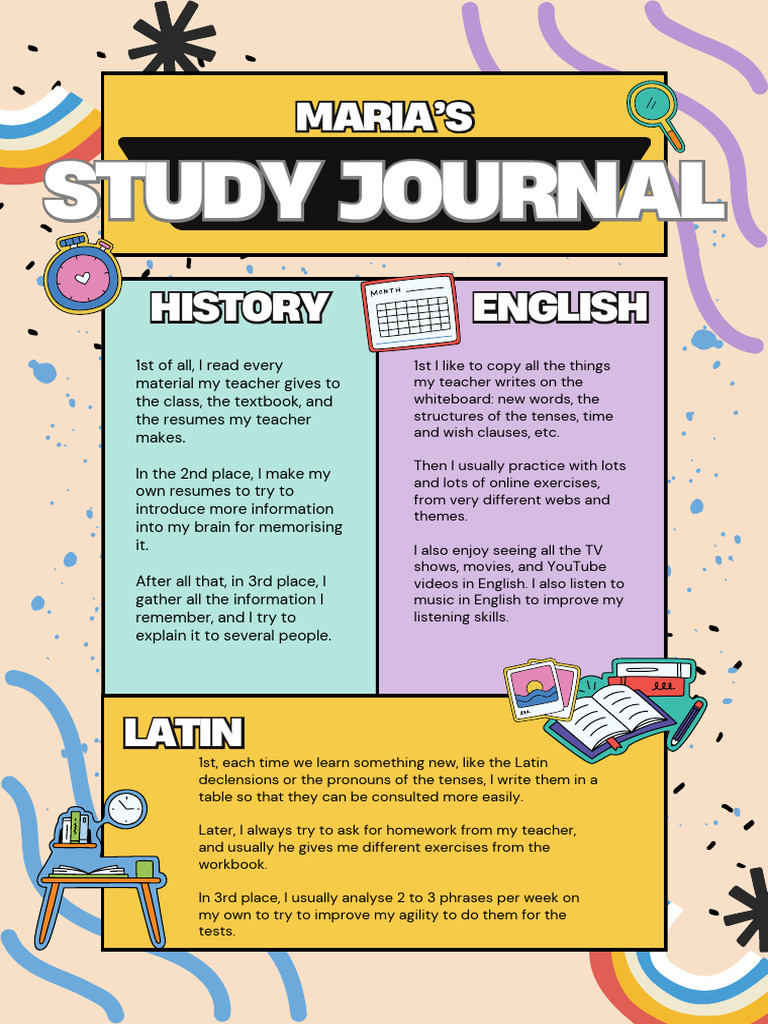 Maria's Study Journal Insights | PDF | English Language | Latin