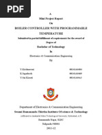 Boiler Controller With Programmable Temperature: A Mini Project Report On