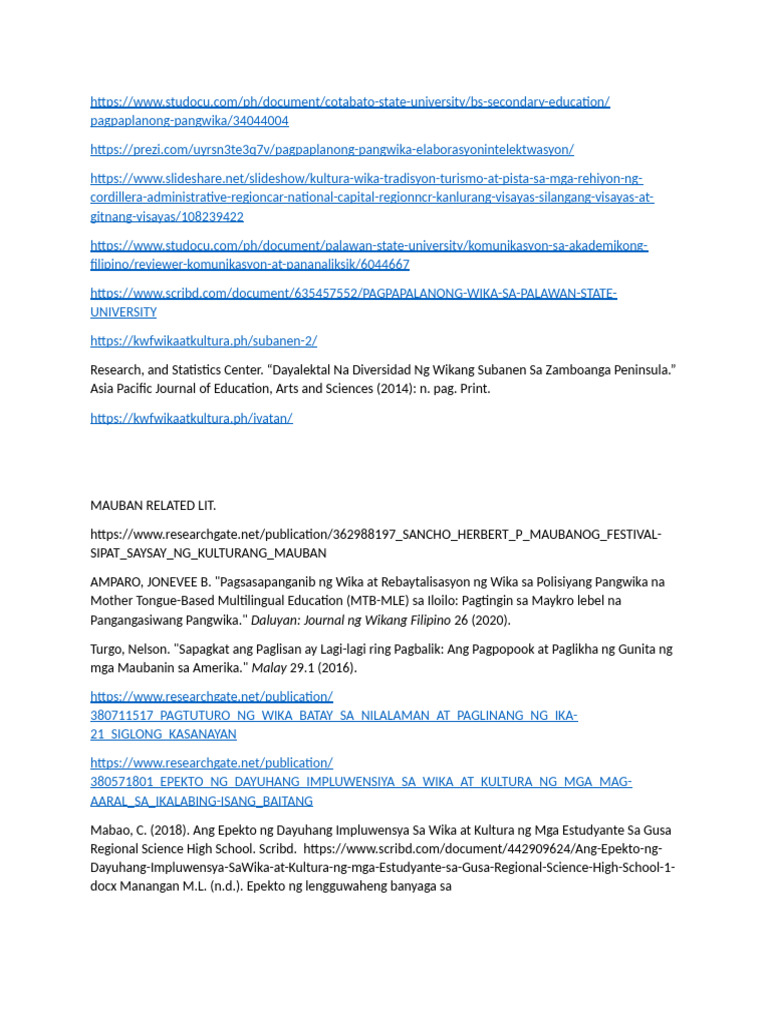 Sanggunian Research Based | PDF