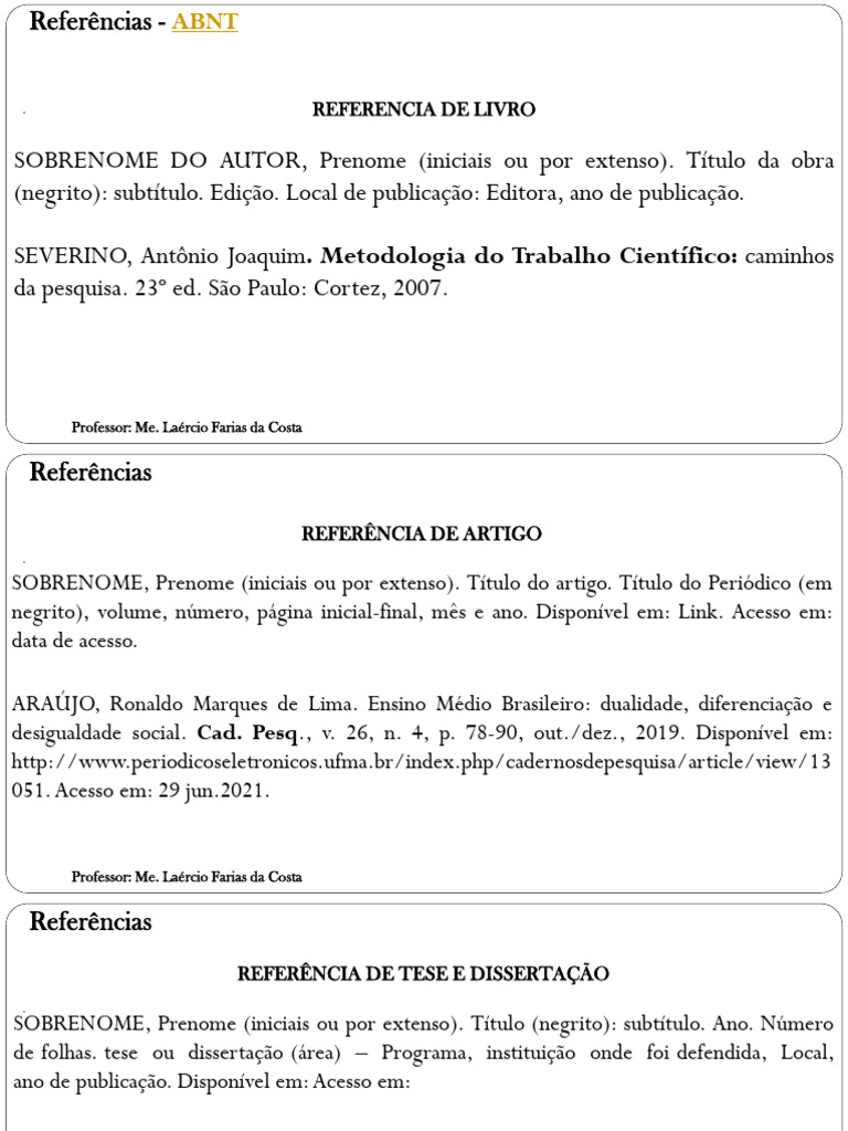 Referências segundo ABNT NBR 6023 | PDF