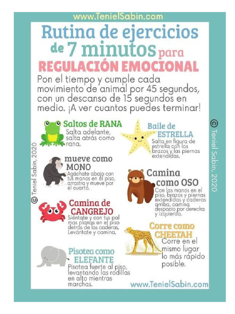 EJERCICIOS REGULACION EMOCIONAL | PDF